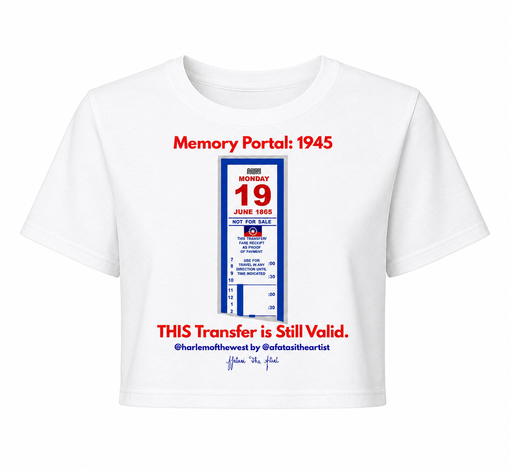 Juneteenth Transfer Crop Top w/Bookmark — Harlem of the West (Limited Edition)