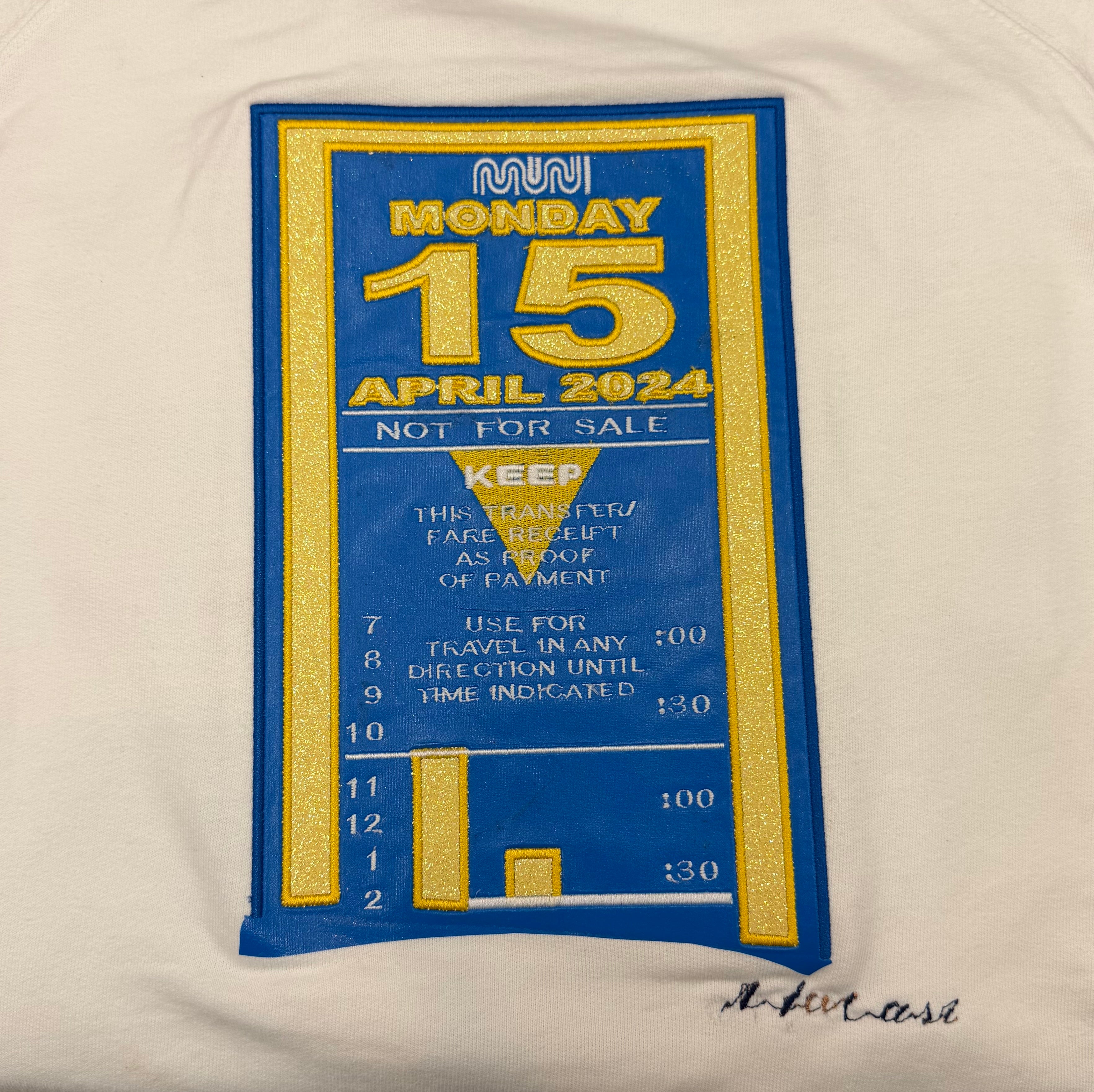 415 Day Transfer Embroidered Sweatshirt — Warriors Limited Edition