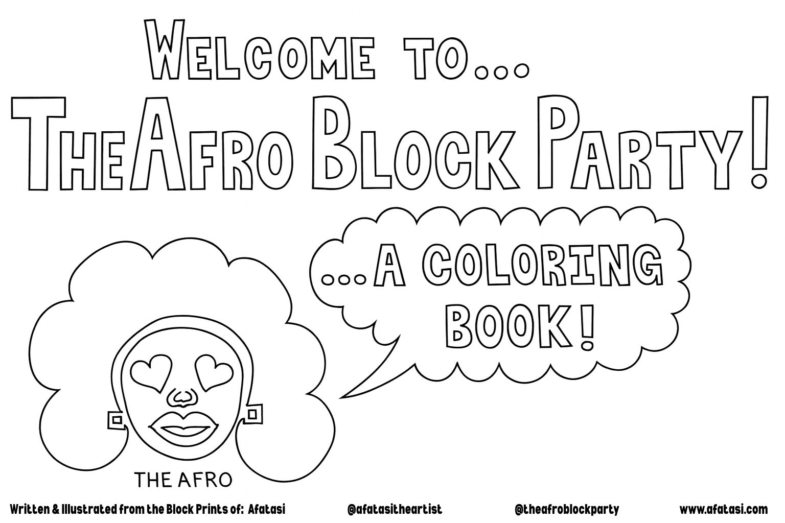 The Afro Block Party Coloring Book